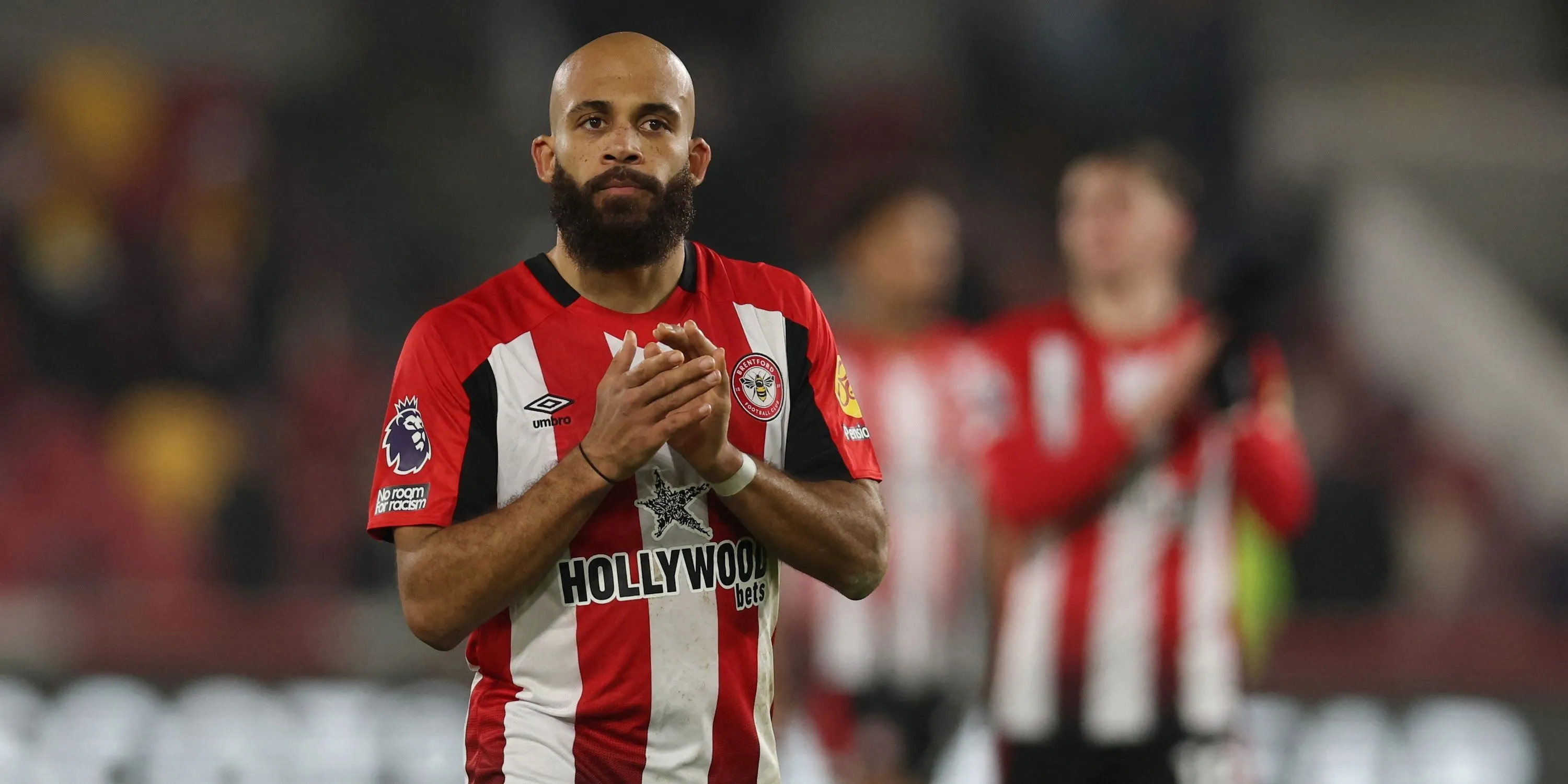 Bryan Mbeumo tỏ ra thất vọng sau trận đấu của Brentford tại Ngoại hạng Anh