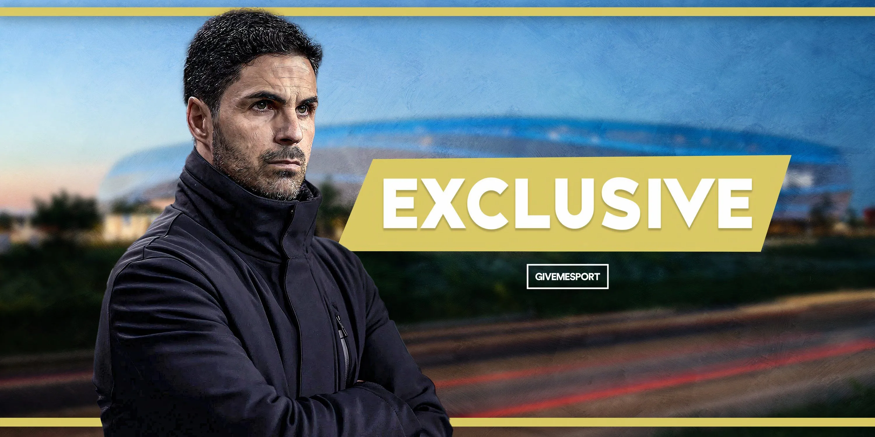 HLV Mikel Arteta của Arsenal theo dõi trận đấu từ đường biên