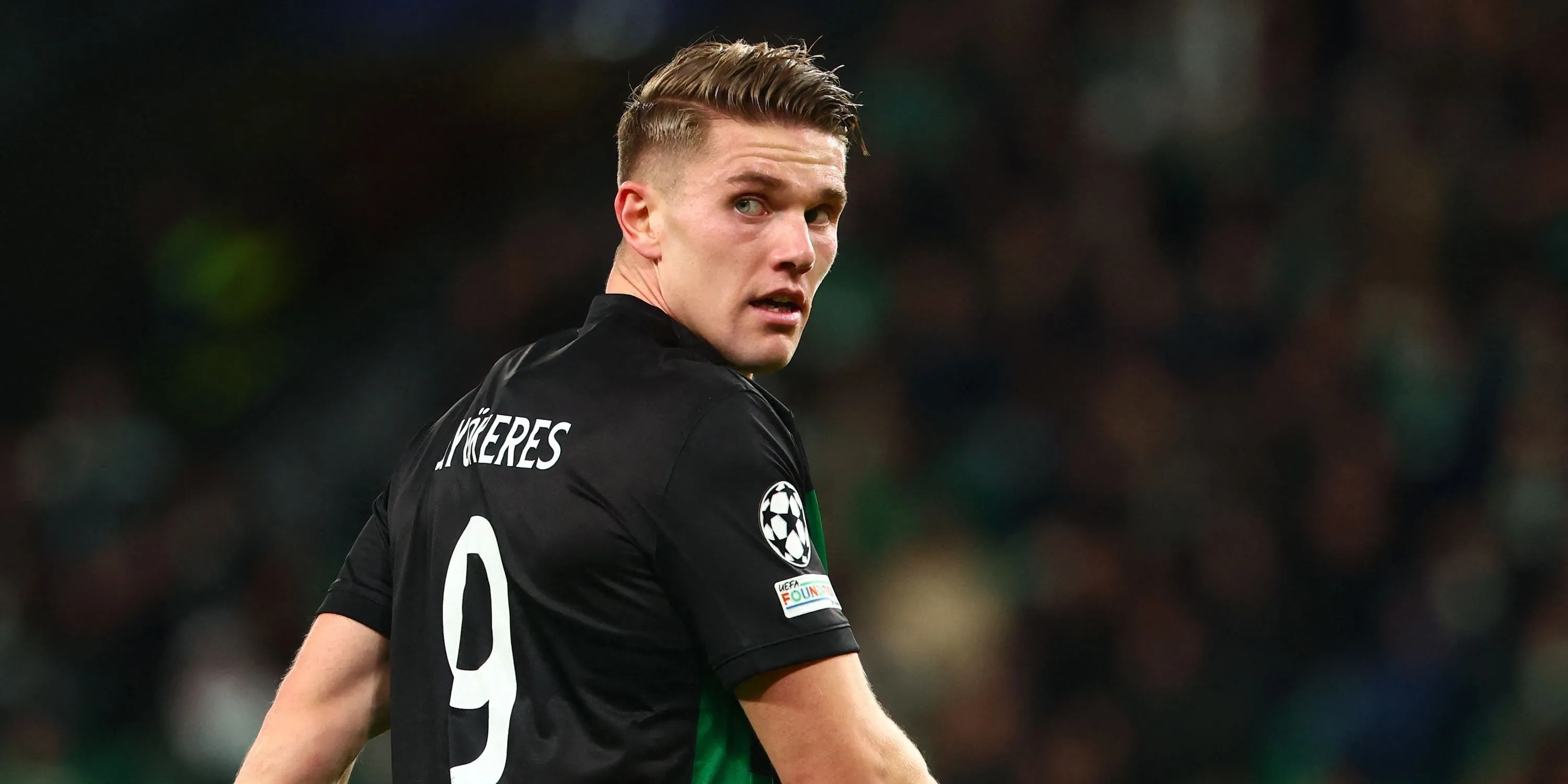 Tiền đạo Viktor Gyokeres của Sporting CP ăn mừng bàn thắng