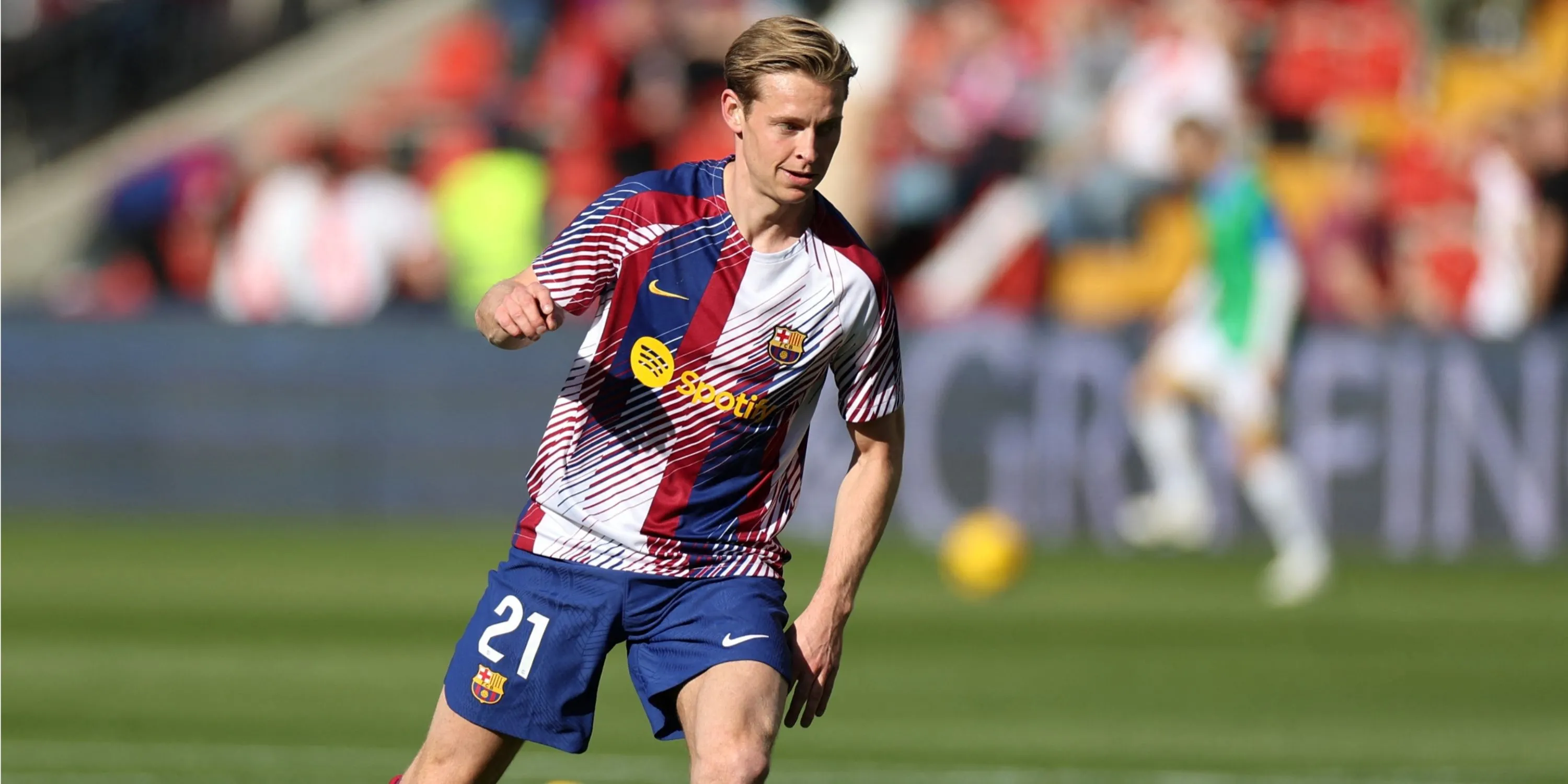 Tiền vệ Barcelona Frenkie De Jong trong một trận đấu