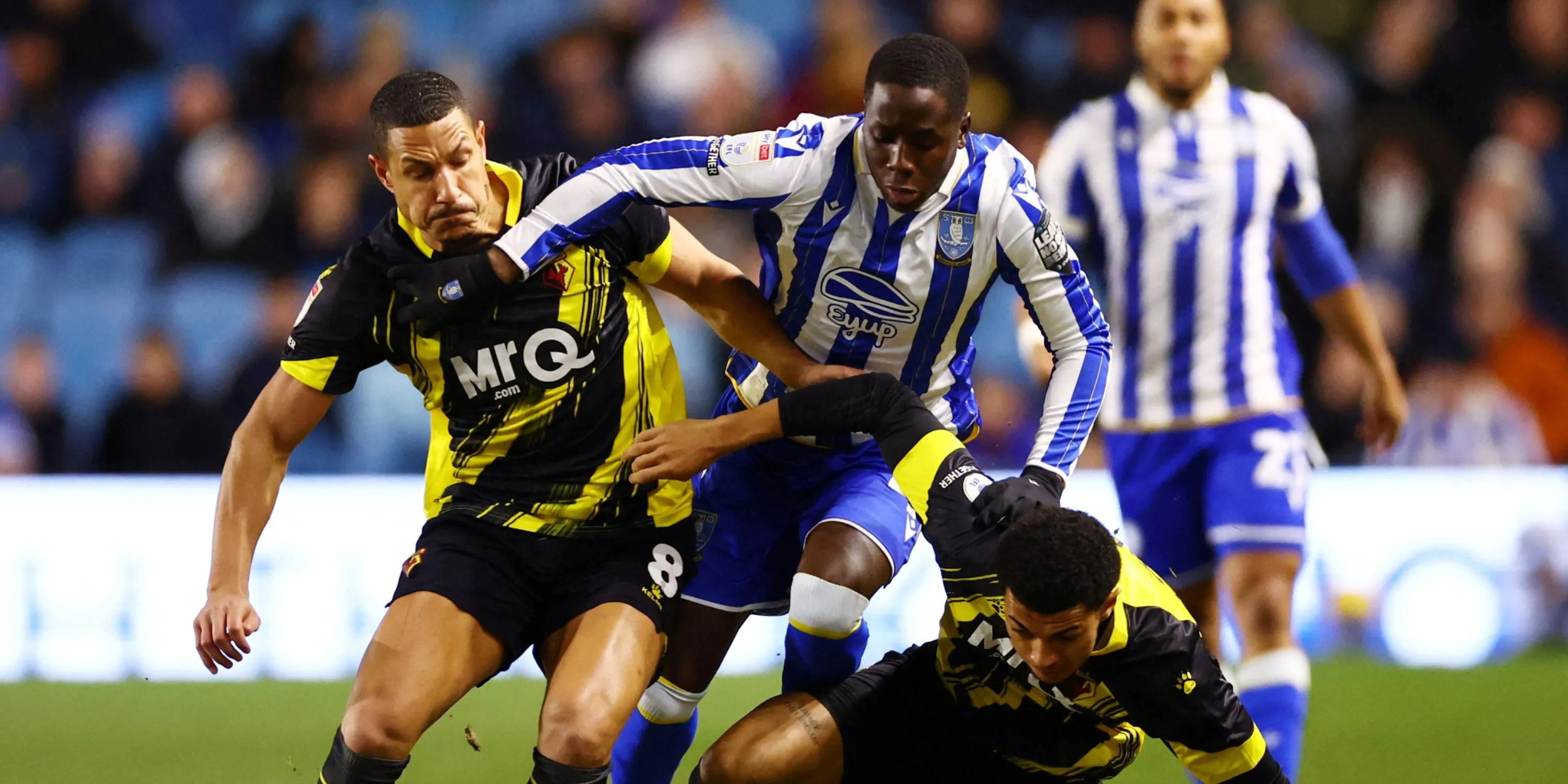 Djeidi Gassama trong một trận đấu tại giải Championship mùa 2024/25 cho Sheffield Wednesday