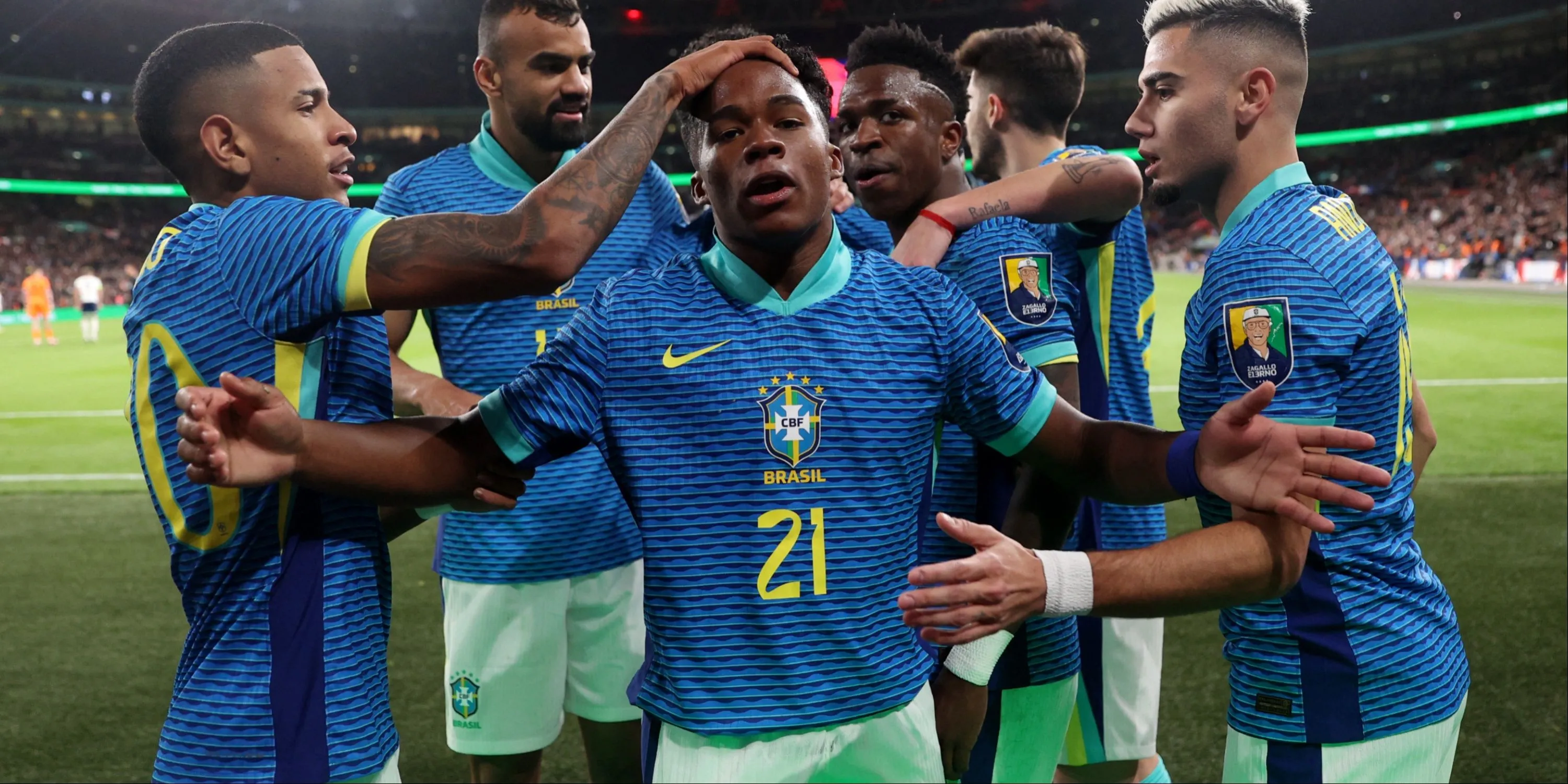 Endrick cùng màu áo tuyển Brazil, được cả châu Âu quan tâm cho hợp đồng cho mượn